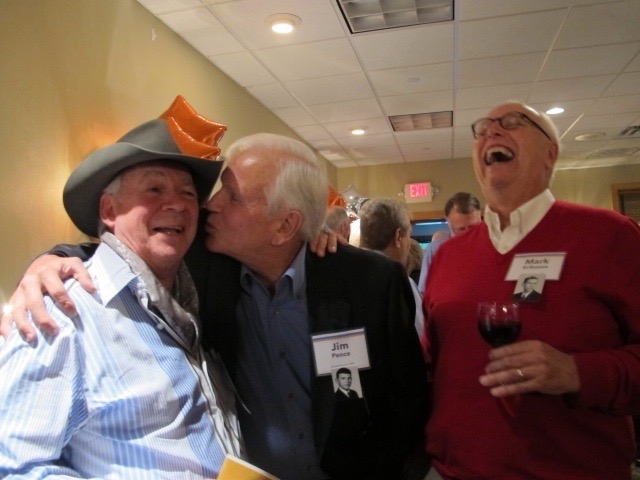 Steve Kline, Jim Pence too close for comfort, Mark Erikkson; photo taken by Shannon Bielke, Steve Klines guest